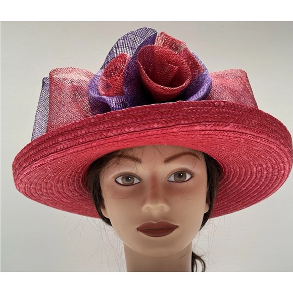VTG NEW SOMETHING SPECIAL FEDORA HAT WIDE BRIM DERBY PARTY & EMILY ADAMS HAT BOX main image 6